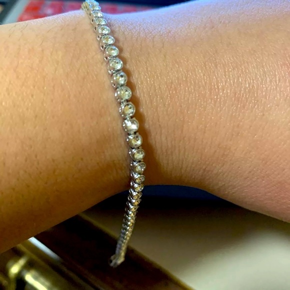Authentic Swarovksi Silver Tone Bracelet - Picture 1 of 4